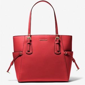 Michael Kors Voyager Small Saffiano Leather Tote Bag
Style# 30H1GV6T4T
NWT Flame
